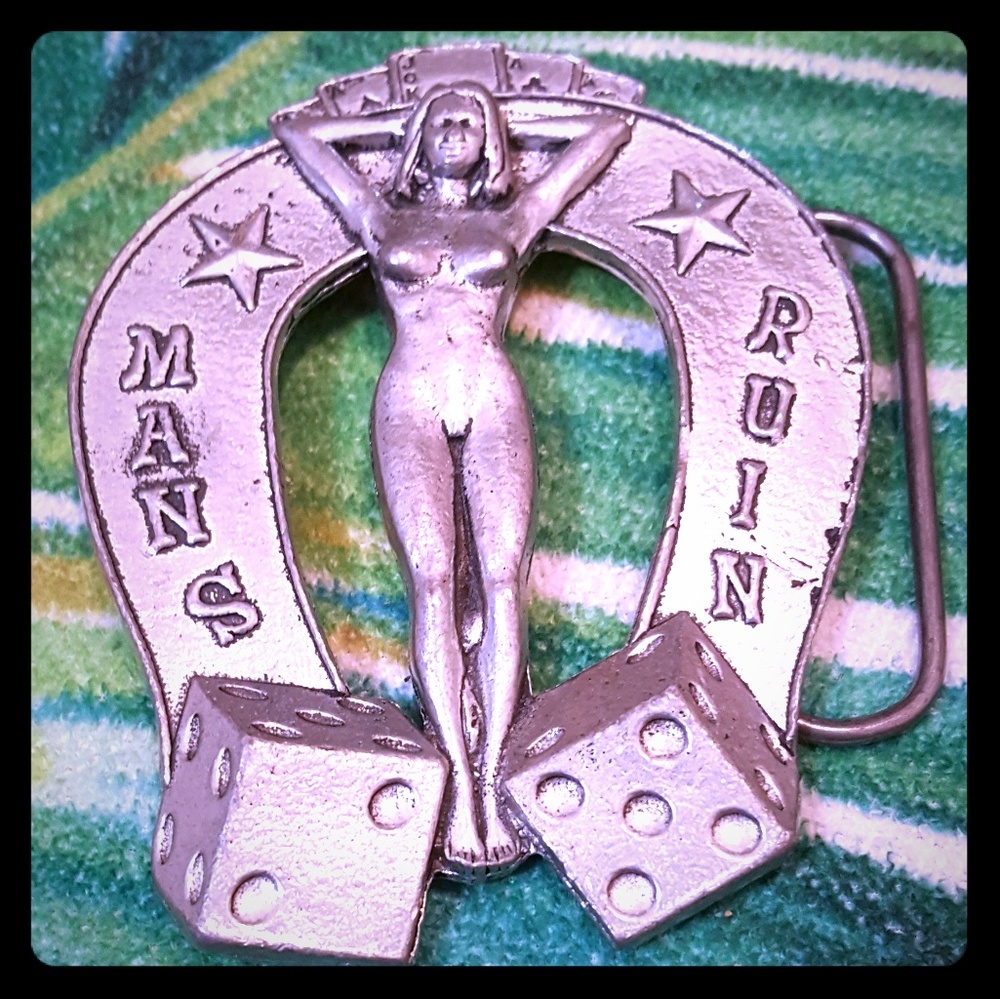 "Man's Ruin" belt buckle